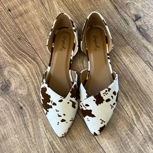 Cow print shoes